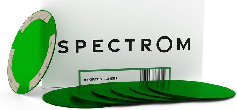 SPECTROM Illumination Lenses for 5" Pot Lights & Recessed Lighting | Instant Colour Change, Tool-Free Setup, Reusable & Eco-Friendly, Any Event, Easy Peel & Press Application (Green (8pcs)) - Image 1